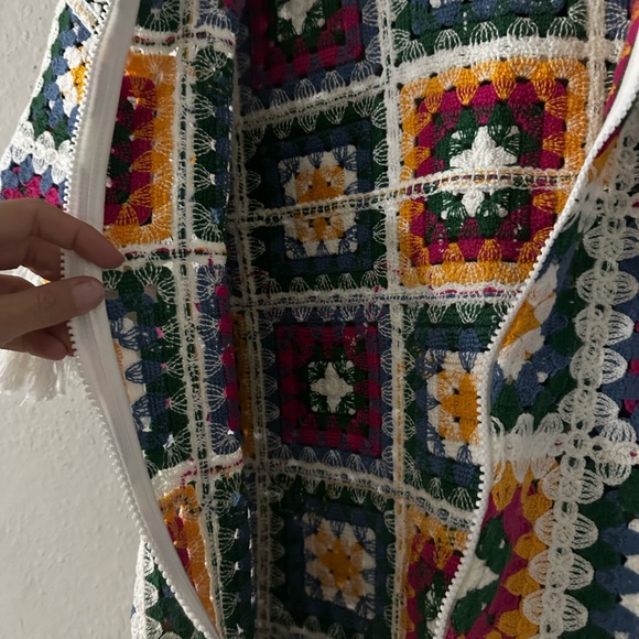 Onepiece Multicolor Crochet Jumpsuit - Picture 7 of 9